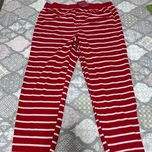 Wondershop Men's L Pajama Pants Red White Striped Matching Family Thermal New